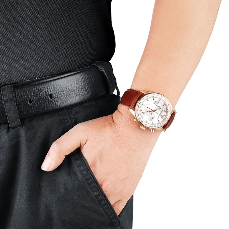 Emporio Armani Classic Chronograph Silver Dial Men's Watch- AR5996